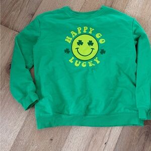 Green Kids Sweatshirt - Happy Go Lucky